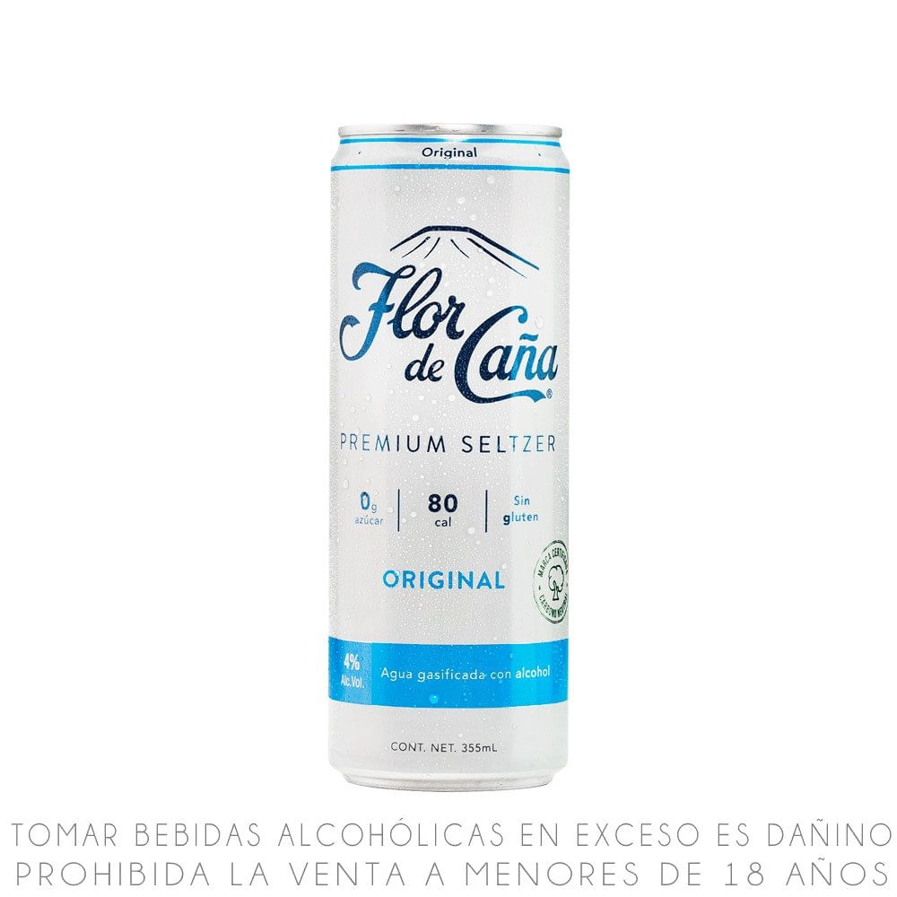 Bebida Ready to Drink Flor de Caña Premium Seltzer Original Lata 355ml