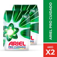 Twopack Detergente en Polvo Ariel Pro Cuidado 4kg
