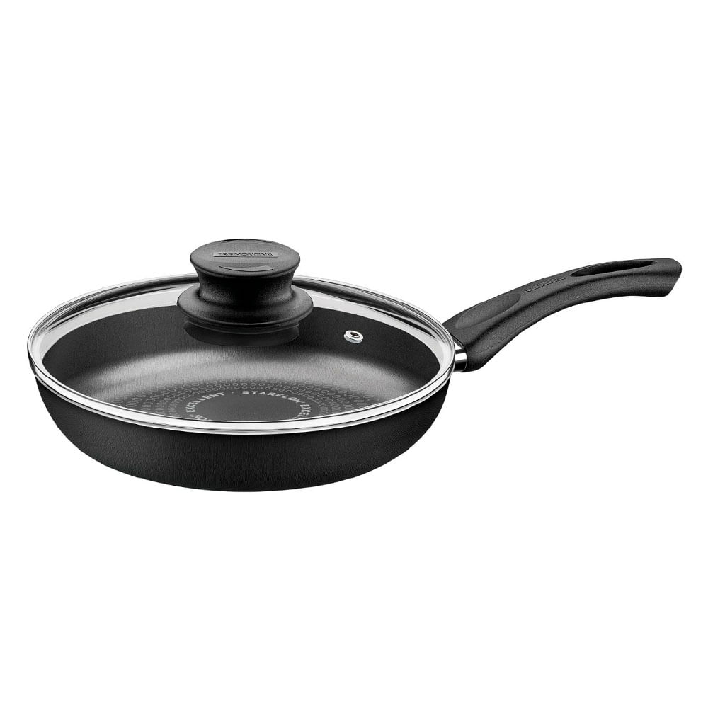 Sartn con Tapa Tramontina Paris Negro 24cm