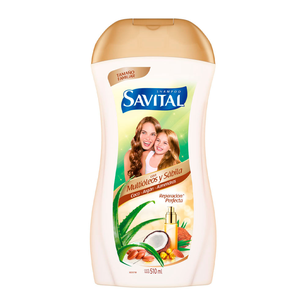 Shampoo SAVITAL con Multióleos y Sábila Frasco 510ml