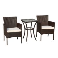 Set Bistro Rattan Praiano 3 Piezas