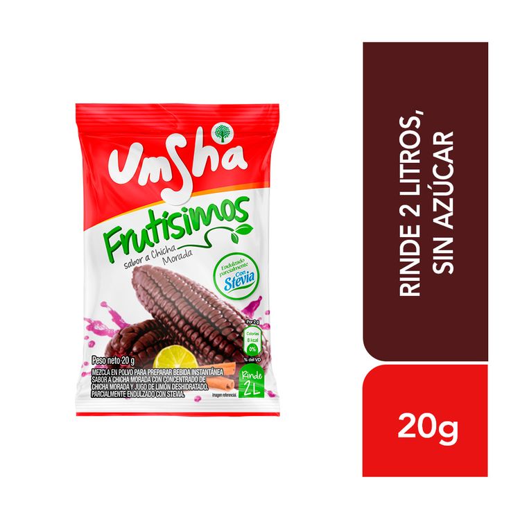 Refresco Instantáneo Umsha Frutísimos Sabor Chicha Morada 20g