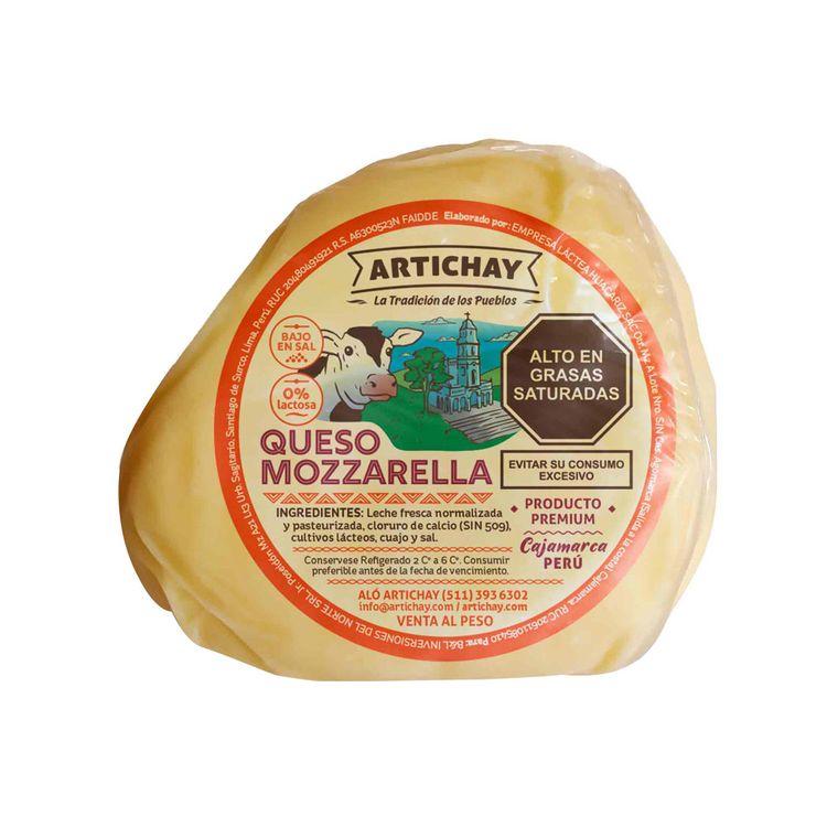 Queso Mozzarella Artichay x kg