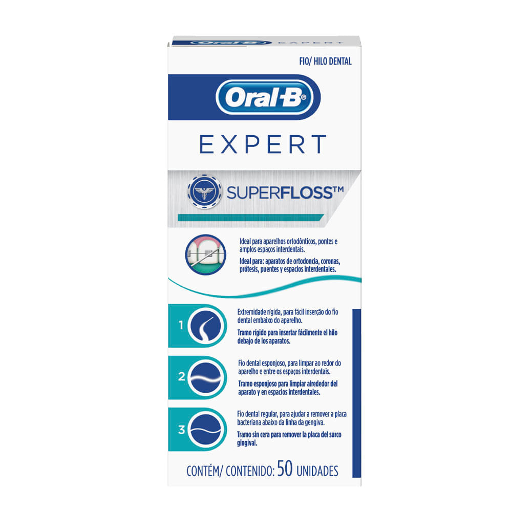 Cepillo de Dientes Oral B Expert SuperFloss 50un