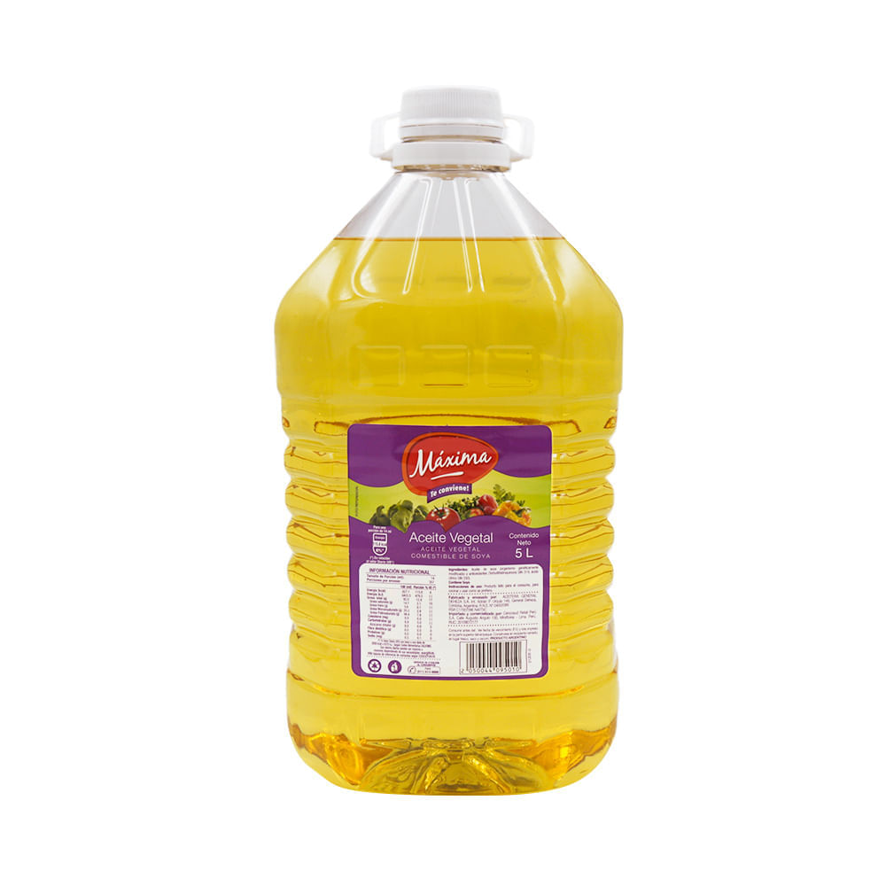 Aceite Vegetal de Soya Máxima 5L