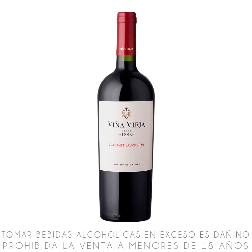 Vino Tinto Cabernet Sauvignon Viña Vieja Botella 750ml
