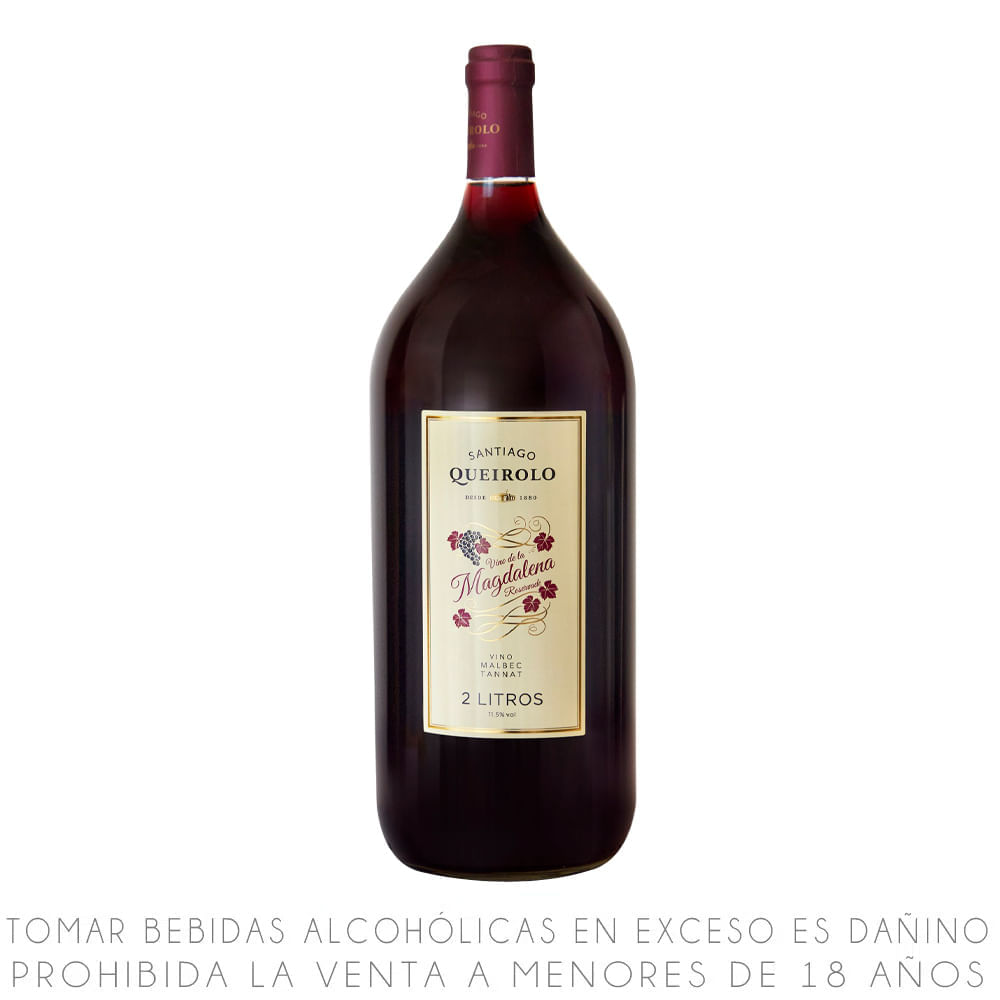 Vino Tinto Blend Santiago Queirolo Magdalena Reserva Botella 2L