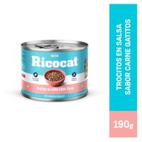 Trocitos en Salsa Ricocat Sabor Carne 190g