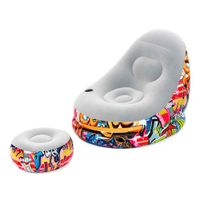 Sillón Inflable con Apoyapiés Bestway Graffiti 121cm
