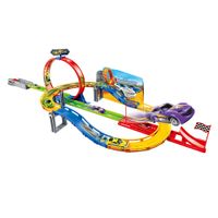 Pista de Carreras 4 Autos Kids'N Play con Lanzador