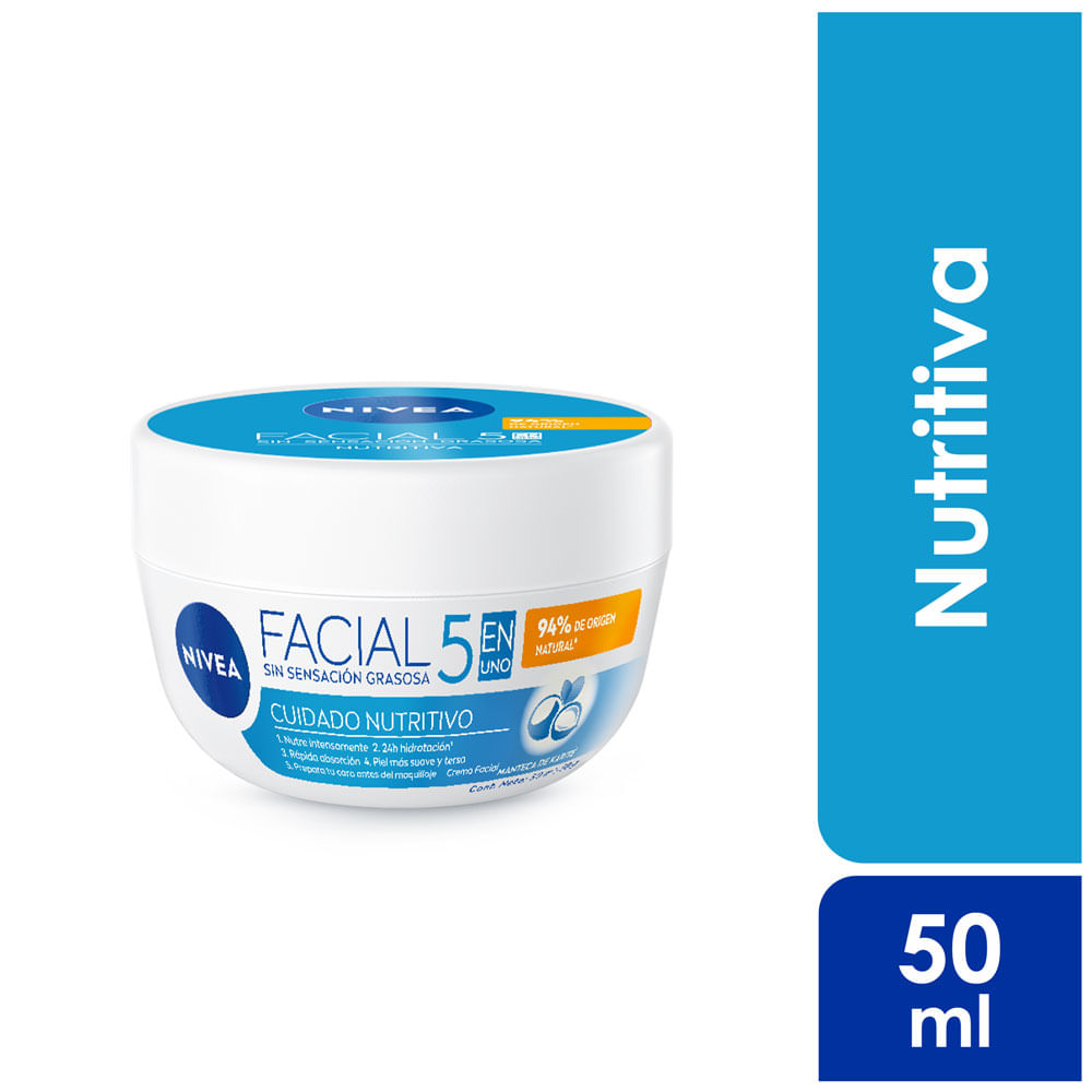Crema Facial Nivea Cuidado 5 en 1 Nutritivo 50ml