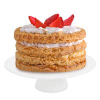 Milhojas de Fresas Redonda 6 Porciones