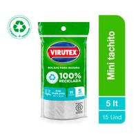 Bolsa de Basura Virutex Blanca 5L 15un