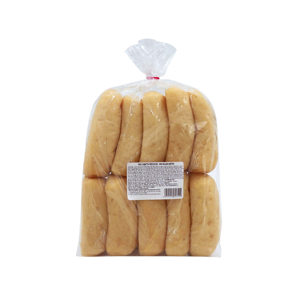 Pan Ciabatta Precocido Metro Bolsa 10 Unid