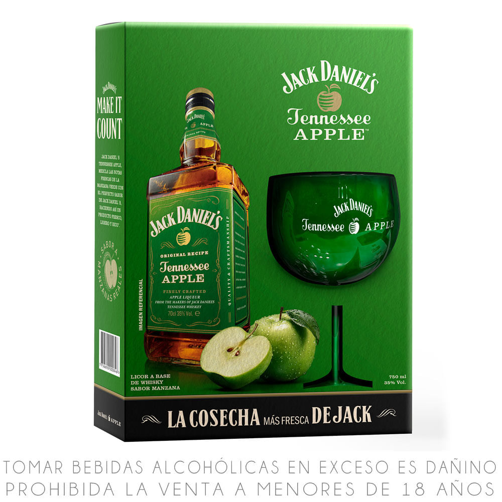 Whisky Jack Daniel's Apple Botella 750ml + Copa