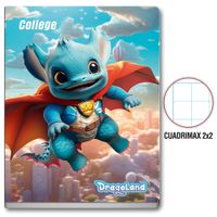 Cuaderno College 2x2 Dragoland 80 Hojas