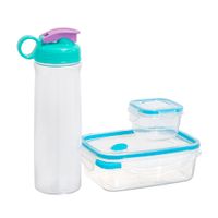 Combo Bebetodo Reyplast Decco 700ml + Hermetico Rectangular 0.7ml + Hermetico Cuadrado 150ml