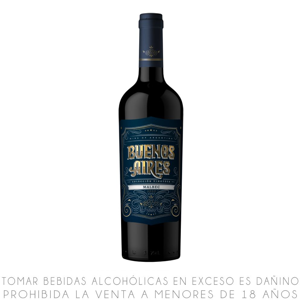 Vino Tinto Malbec Buenos Aires Reserva Botella 750ml