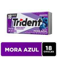 Chicles Sin Azúcar Trident Mora Azul 30.6g