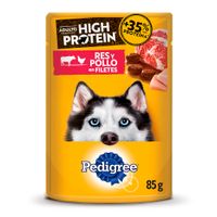 Alimento Pedigee High Pouc Adulto Res Pollo 85g
