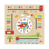 Juego Educativo arti Creativo Calendario Reloj Madera