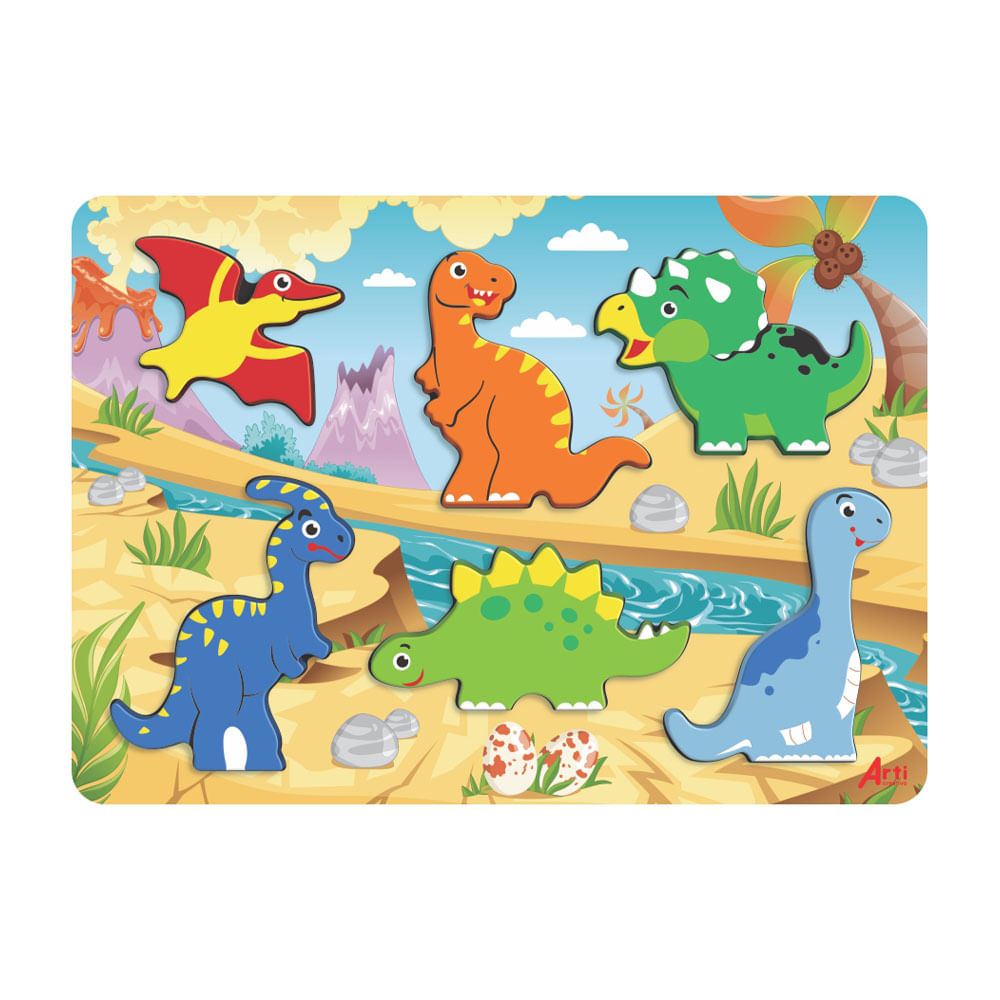Rompecabezas Arti Creativo Encaje Dinosaurios Made