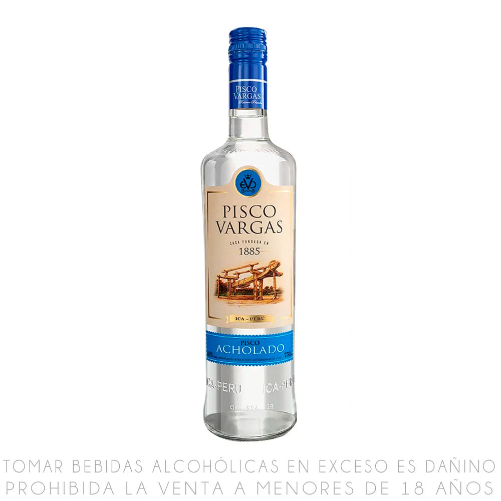 Pisco Acholado Quebranta Vargas Botella 750ml