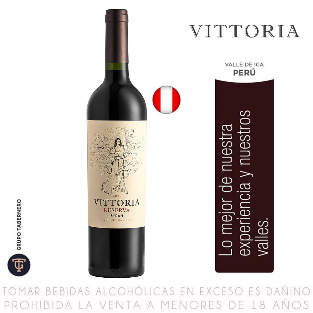 Vino Tinto Syrah Reserva Vittoria Botella 750ml