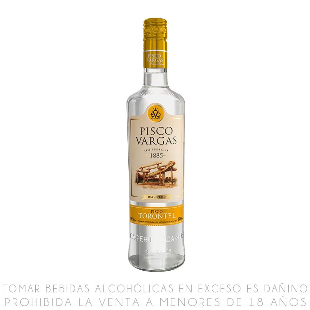 Pisco Puro Torontel Vargas Botella 750ml
