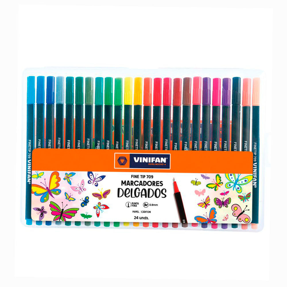 Marcador Vinifan Fine Tip 709 más Estuche 24 un