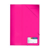 Folder Vinifan de Plástico con Liga Fucsia