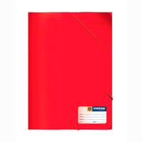 Folder Vinifan de Plástico con Liga Rojo
