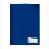 Folder Vinifan de Plástico con Liga Azul