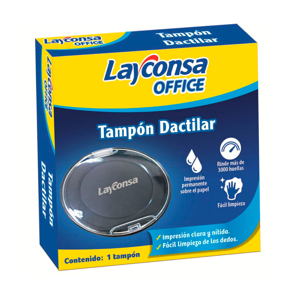 Tampón Dactilar Layconsa Negro Office