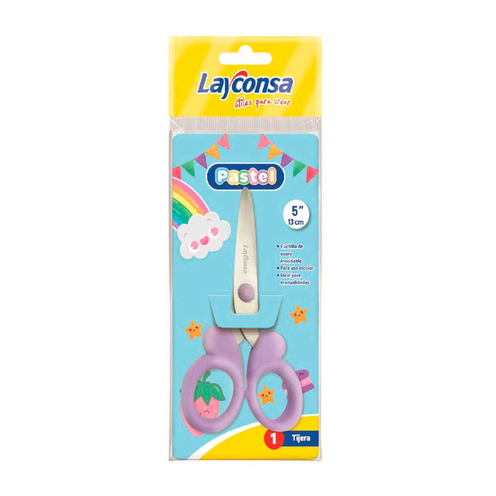 Tijera Layconsa Escolar Pastel 5"
