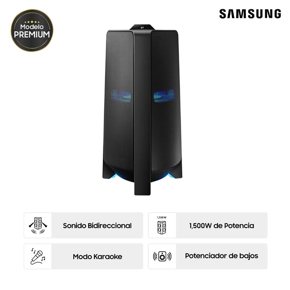 Torre de Sonido Samsung Bluetooth 1500W MX-T70/PE