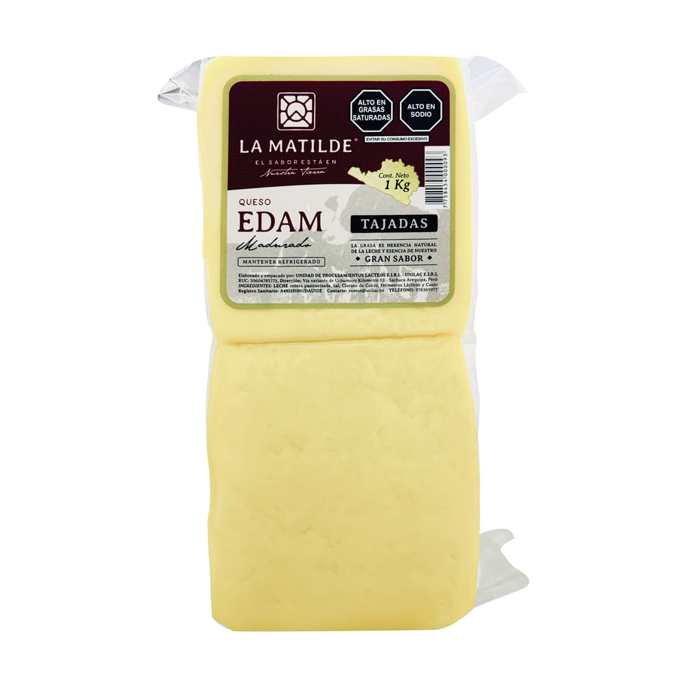 Queso Edam La Matilde en Tajadas 1kg