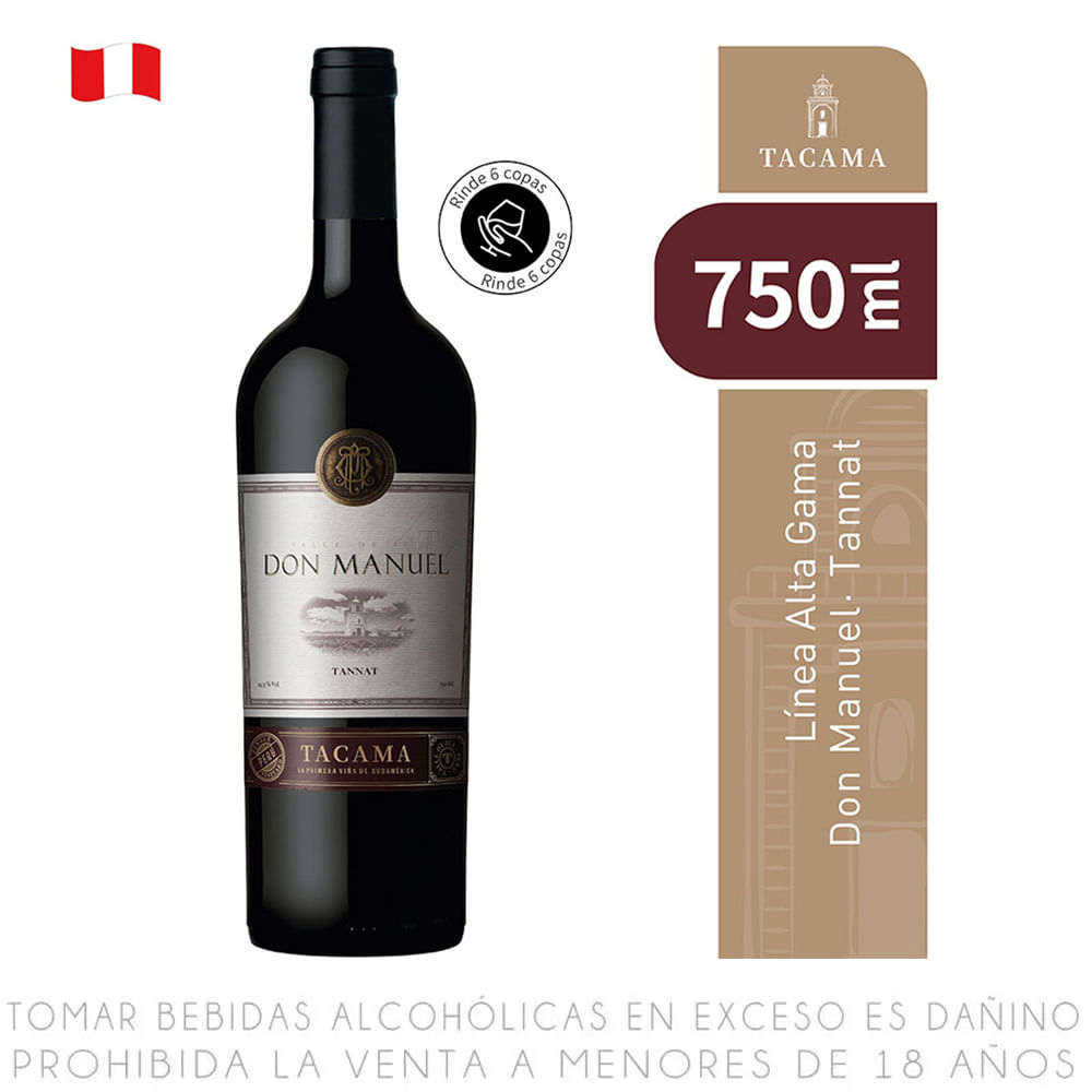 Vino Tinto Tannat Don Manuel Botella 750ml