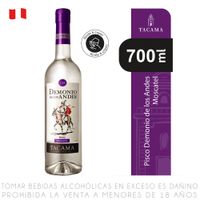 Pisco Puro Moscatel Demonio de los Andes Botella 700ml