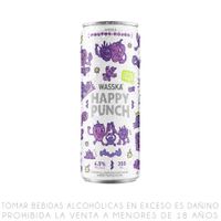 Bebida Ready to Drink Wasska Happy Punch Frut Rojos Lata 355ml