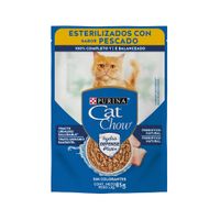Trocitos en Salsa Cat Chow Esterilizados Pescado Pouch 85g