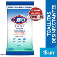 Toallitas Desinfectantes Clorox Expert Fresh 15un