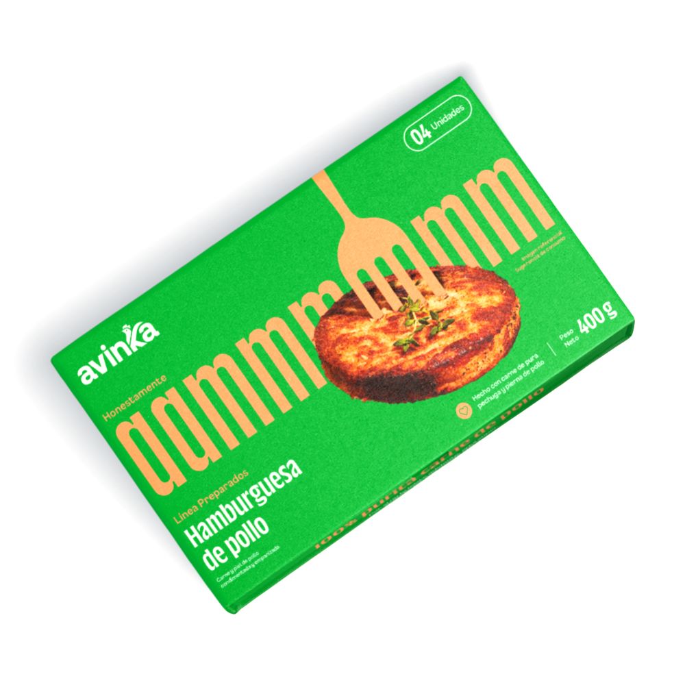 Hamburguesa de Pollo Avinka 4un