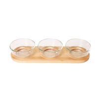 Set 3 Pocillos Krea de Vidrio