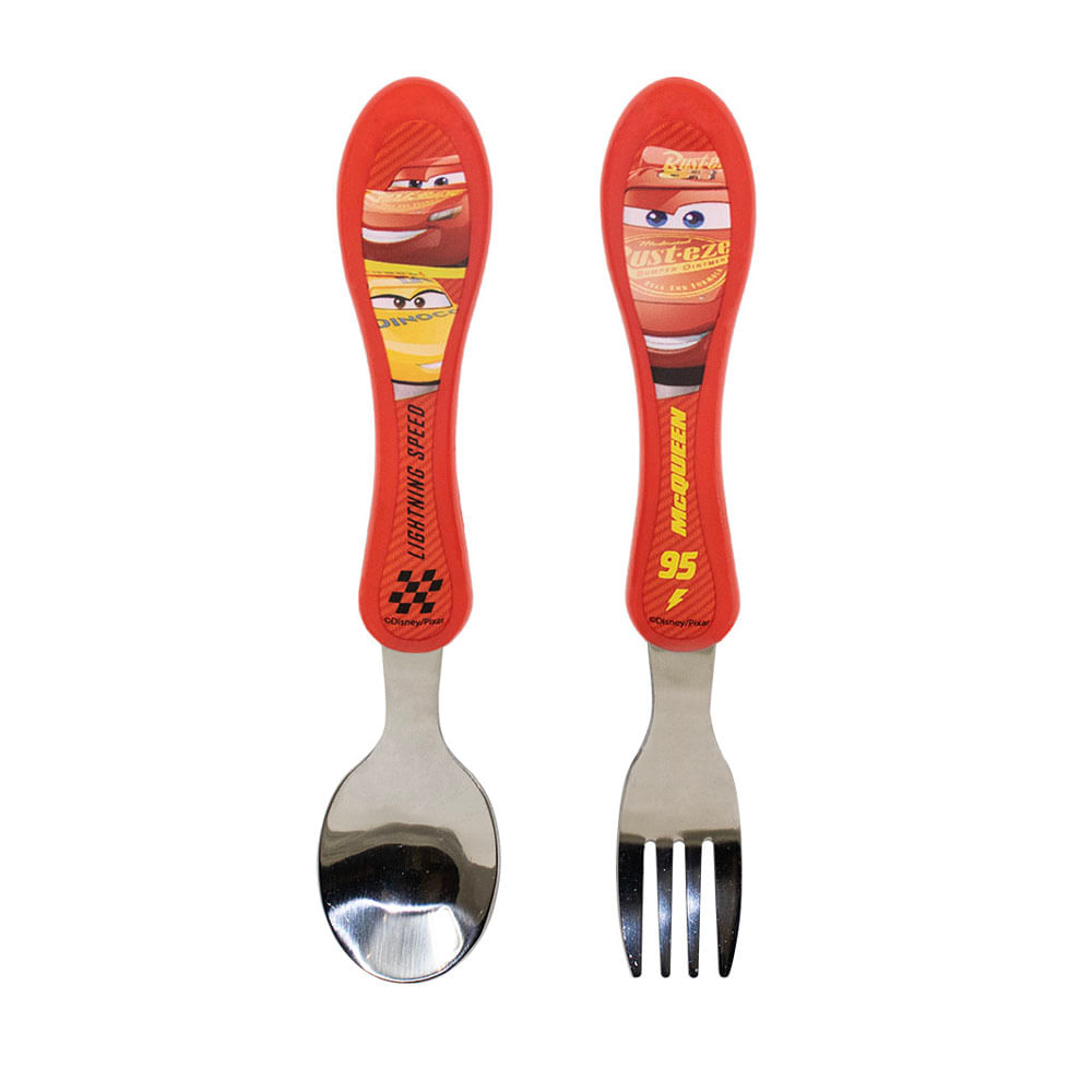 Set Cubiertos Tuinies Metálicos Cars