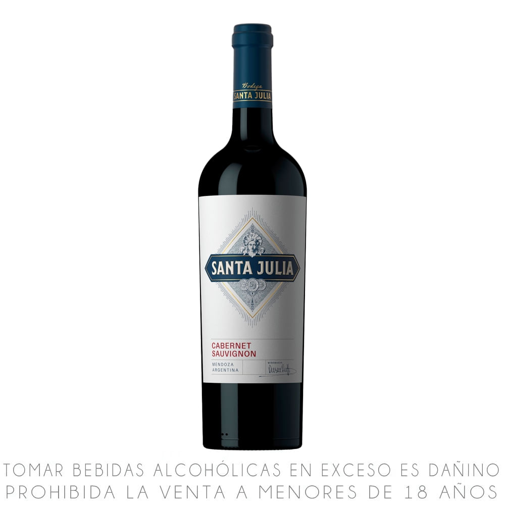 Vino Tinto Cabernet Sauvignon Santa Julia Botella 750ml