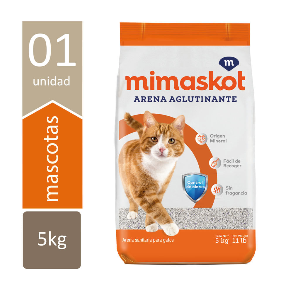 Alimento Mimaskot Gatos Arena Gatos 5kg