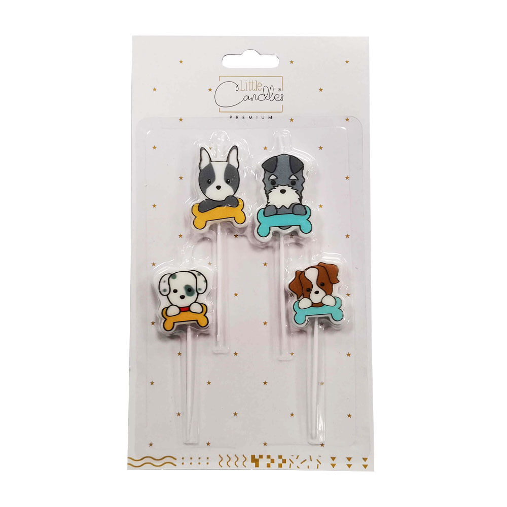 Vela Little Candles Dogs x4