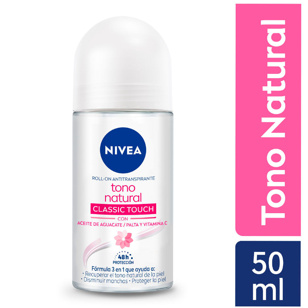 Antitranspirante Roll-On Nivea Tono Natural Classic Touch 50ml