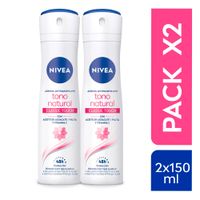 Twopack Antitranspirante en Aerosol Nivea Aclarado Natural 150ml